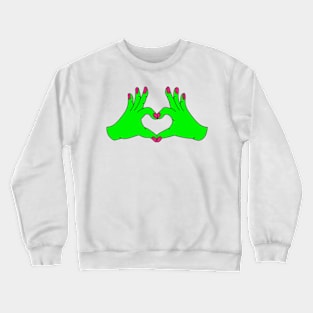 Hand Heart Alien Crewneck Sweatshirt